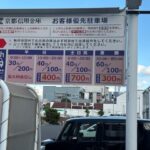 京都信用金庫 お客様優先駐車場の料金表